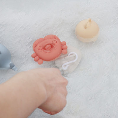 NEW sealife animal cartoon designs kids silicone Bath Toys Set for Toddlers  100% Food Grade Silicone fishing toys kits