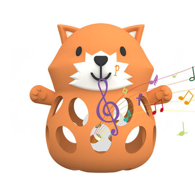 Animal Fox And Bear Medical Grade Relief for Babies 0-6 Months Soothes Teething Pain Silicone Teether for Babies with Easy-Grab