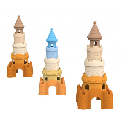 BSCI factory custom silicone stacking toys baby educational kids building tower stacker silicone toys