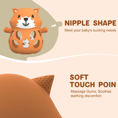 PAISEN BPA Free Animal Baby Teething Toy Food Grade Silicone Teething Mitten Anti Dropping Wrist Hand Teethers Baby Chew Toys