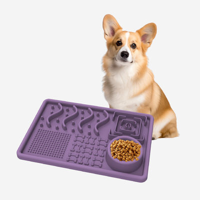Non Toxic Custom Made Silicone Dog Pet Feeder Slow Lick Food Water Plate Bowls