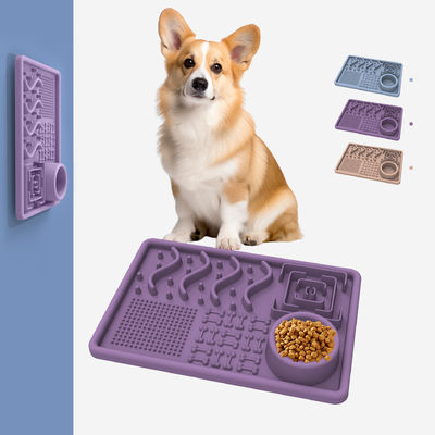 Non Toxic Custom Made Silicone Dog Pet Feeder Slow Lick Food Water Plate Bowls