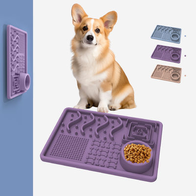 BPA-Free Non-Odor Silicone Pet Slow Feeder Mat – Anti-Slip Dog Feeding Bowl Plate