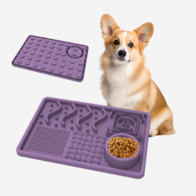 BPA free Non -odor silicone pet bowls animal dog plate silicone soft material dog feeding meal plate on sale