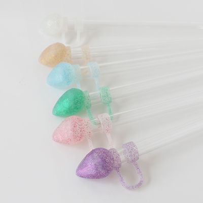 NEW Arrival heart diamond glitter designs Straw Cover Topper 3D 10mm Straw Toppers Hats for tumblers cups glasses