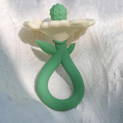 PAISEN Custom Flower Baby Feeding Teether Chew Toys Food Grade Baby Silicone Teether Molar Toys Baby Hand Teether product