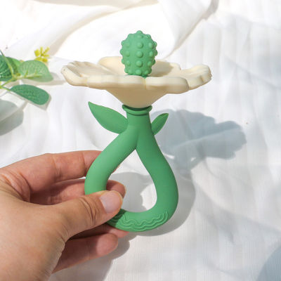 PAISEN Custom Flower Baby Feeding Teether Chew Toys Food Grade Baby Silicone Teether Molar Toys Baby Hand Teether product