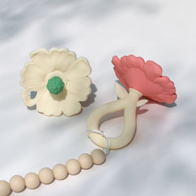 PAISEN Custom Flower Baby Feeding Teether Chew Toys Food Grade Baby Silicone Teether Molar Toys Baby Hand Teether product