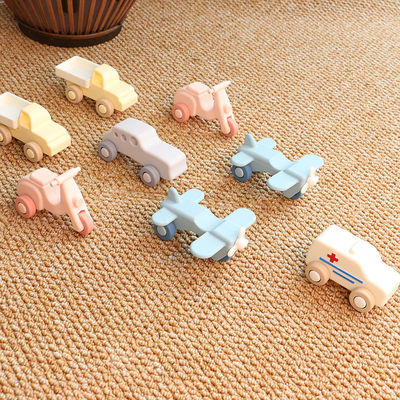 Factory Wholesale Silicone baby kid Car Toys Baby Montessori Toy Car For Toddlers Organic Teething