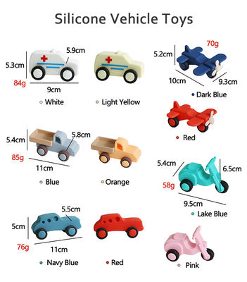 Factory Wholesale Silicone baby kid Car Toys Baby Montessori Toy Car For Toddlers Organic Teething