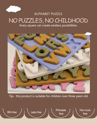 New Design 3D Silicone Puzzle Jigsaw Baby Toys For Newborn Montessori Puzzle Cognitive Matching Board Games Early Education Toys