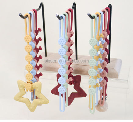 Necklace Pacifier Chain Focal Shaped Beads For Beaded Pens Silicone teething Focus Beads kid toys
