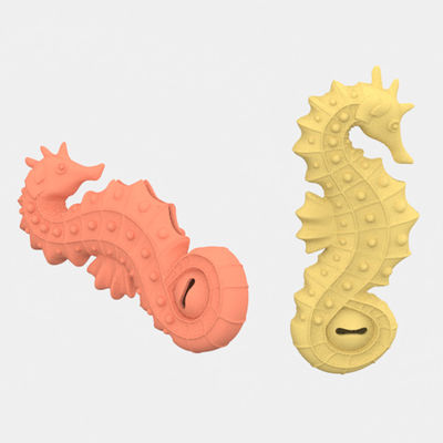 Hot Sale BPA Free Silicone Seahorse Dog Puzzle Toy Egg Puppy Food Slow Feeder Pet Dog Interactive Silicone PET CHEW TOYS