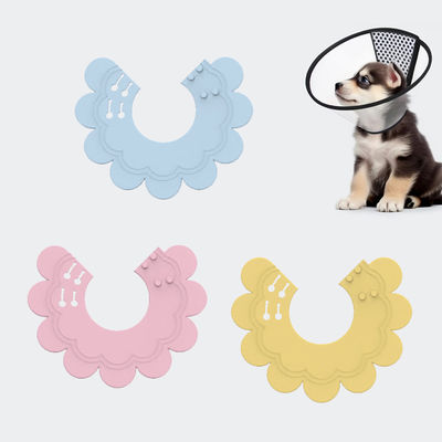 Customizable Elizabethan Circle Soft Rubber Silicone  Anti-licking and anti-biting recovery Pet Neck Collar