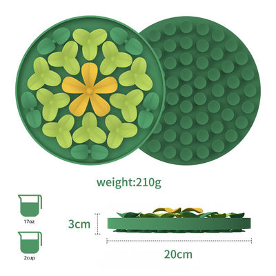 Custom silicone pet products Cute flower Pattern  silicon Pet Dog Food Feeding Mat Silicone Slow Feeder Licking Pad Dog food mat