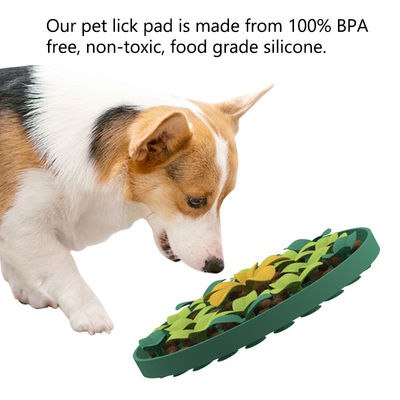 Custom silicone pet products Cute flower Pattern  silicon Pet Dog Food Feeding Mat Silicone Slow Feeder Licking Pad Dog food mat
