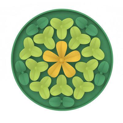 Custom silicone pet products Cute flower Pattern  silicon Pet Dog Food Feeding Mat Silicone Slow Feeder Licking Pad Dog food mat