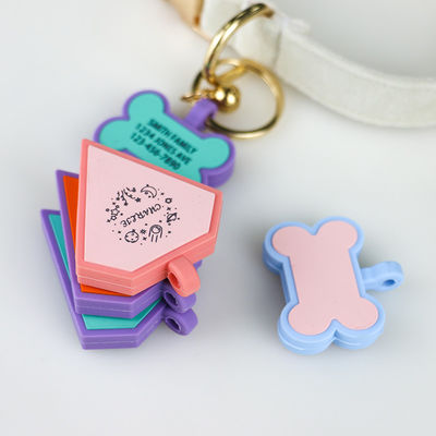 PAISEN Personalized Custom Dog Tags Engraved 3D QR Code Dogs Cat Collar Silicone Pet Tag
