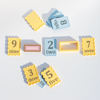 Custom OEM ODM custom silicone toys for babies printed laser number small board 10pcs pack for kids educational toy sets