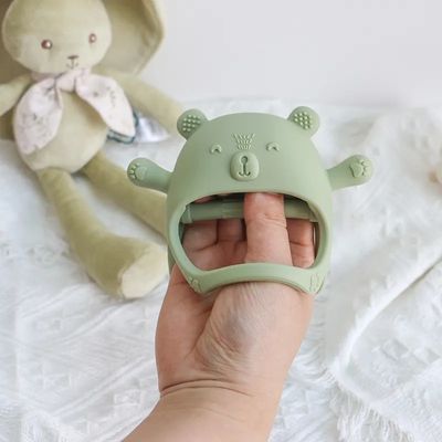 PAISEN Custom Soft Teether Toy Teething Gloves New Born Bpa Free Baby Silicone Teething Mitten for Babies