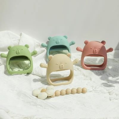 PAISEN Custom Soft Teether Toy Teething Gloves New Born Bpa Free Baby Silicone Teething Mitten for Babies