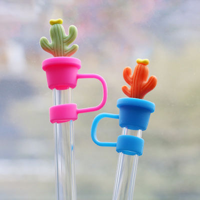 Cactus Straw Stoppers Protector Straw Toppers for Stanley 40 Oz Tumbler with Handle Dust-Proof Straw Caps for Water Bottle