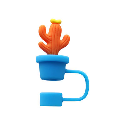 Cactus Straw Stoppers Protector Drinking Accessories And Practical Design Reusable Cute Silicone Straw Lids Tips Protectors