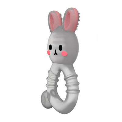 2025 Factory Bunny Cute Design Transparent Sensory Ice Cream Freezable Silicone Baby Water Filled Teether