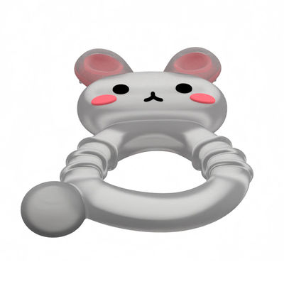 2025 Factory Bunny Cute Design Transparent Sensory Ice Cream Freezable Silicone Baby Water Filled Teether
