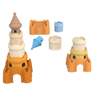 Silicone manufacturer  custom private mold design  and wholesale available design silicone castle tower blocking toys