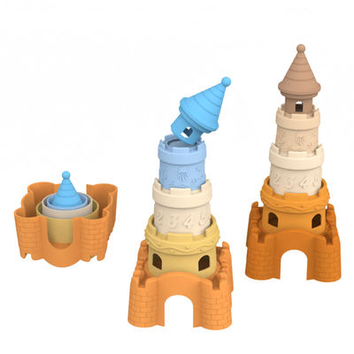 Silicone manufacturer  custom private mold design  and wholesale available design silicone castle tower blocking toys