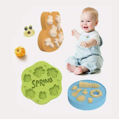 PAISEN Silicone Spring Flower Baby Fruit Food Feeder Breastmilk Popsicle Molds for Teething Relief reezer Tray with Lid