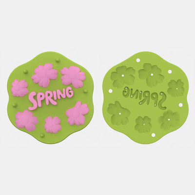 PAISEN Silicone Spring Flower Baby Fruit Food Feeder Breastmilk Popsicle Molds for Teething Relief reezer Tray with Lid