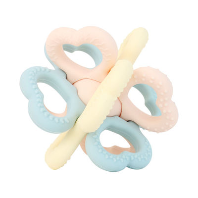 2025 New Custom Silicone Ring Soft 3D Kids Baby Rattle Toy BPA-Free Food Grade Teething Toys Shaking Soft Toy Teethers