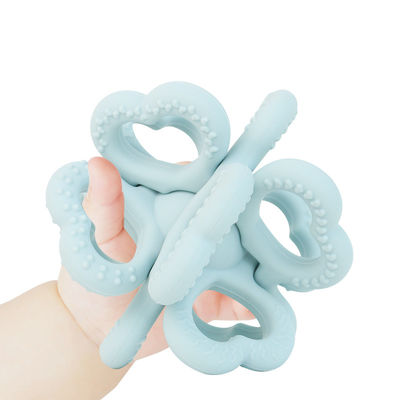 2025 New Custom Silicone Ring Soft 3D Kids Baby Rattle Toy BPA-Free Food Grade Teething Toys Shaking Soft Toy Teethers