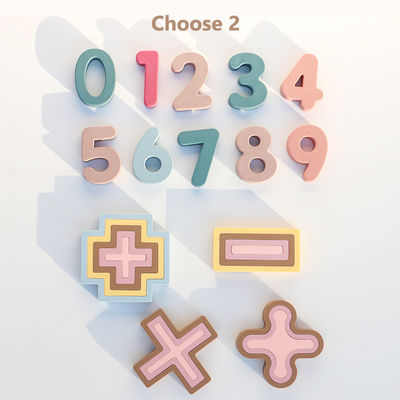 Non-Toxic Unisex Silicone Pre-School Educational Building Blocks Digital Computational Toy Set for Addition Subtraction Learning