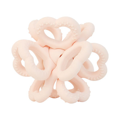 PAISEN BSCI Rattle Baby Teether Ball Toy BPA Free Silicone Soft Ball Easy to Hold Teether for Babies Ages 6 Months+