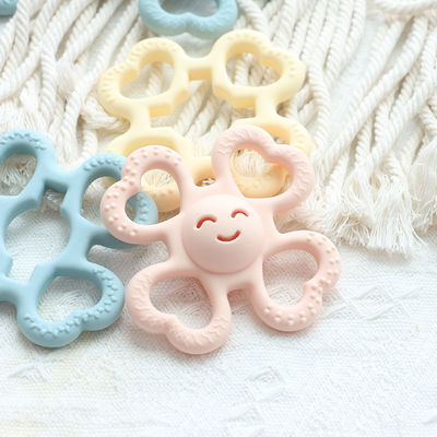 PAISEN BSCI Rattle Baby Teether Ball Toy BPA Free Silicone Soft Ball Easy to Hold Teether for Babies Ages 6 Months+