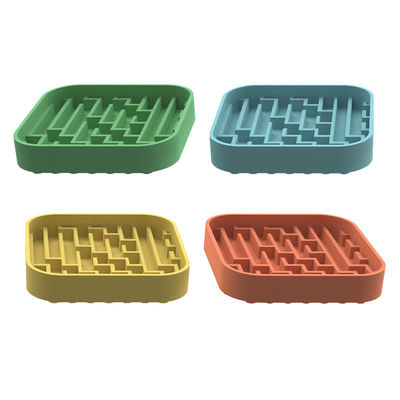 Manufacturer Custom Pet Silicone Lick Mat Pet Dog Cat Slow Feeder Dowl Mat Dog Food Collapsible Bowl Slow Feeder Dowl