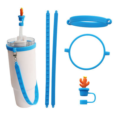 Custom Silicone Lanyard Handle Sling for Tumbler Personalized Anti-Slip Sippy Cup Label Water Bottle Carry Strap Bar Accessories