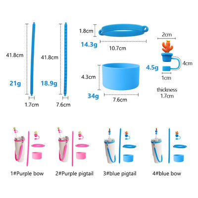 Custom Silicone Lanyard Handle Sling for Tumbler Personalized Anti-Slip Sippy Cup Label Water Bottle Carry Strap Bar Accessories