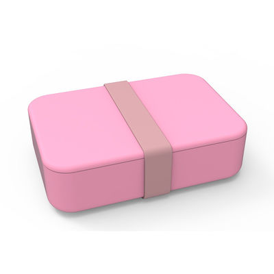 Customize Logo Portable Food Grade Silicone Rectangular Food Container Bento Box With Lid 3 Lattice