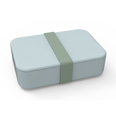 Customize Logo Portable Food Grade Silicone Rectangular Food Container Bento Box With Lid 3 Lattice