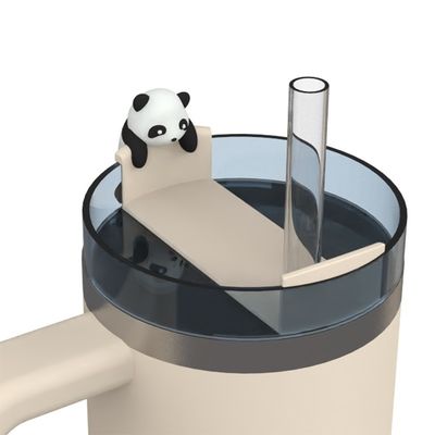 Cute Animal Silicone Straw Covers & Bottle Accessories – 4pcs Tumbler Decoration Set