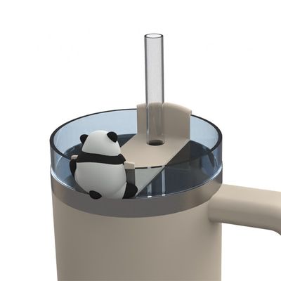 Cute Animal Silicone Straw Covers & Bottle Accessories – 4pcs Tumbler Decoration Set